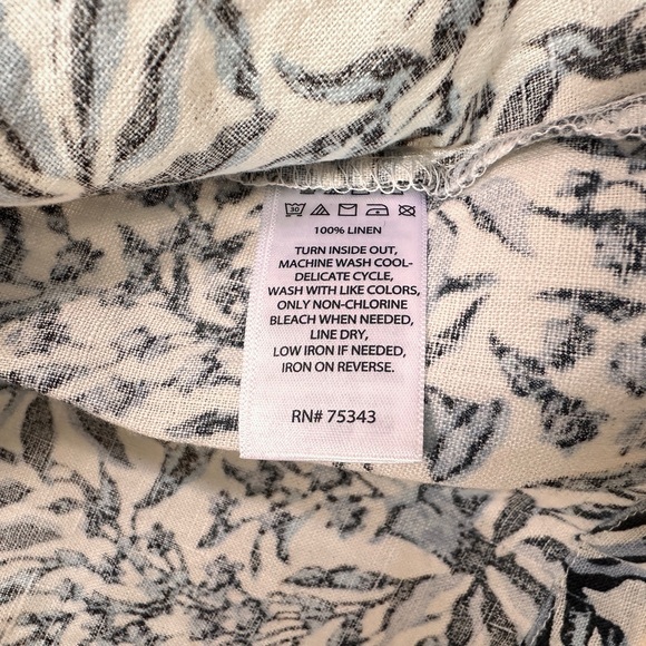 Lucky Brand 100% Linen Tiered Dress Womens S Bluebell Floral Sleeveless NEW - Picture 9 of 11